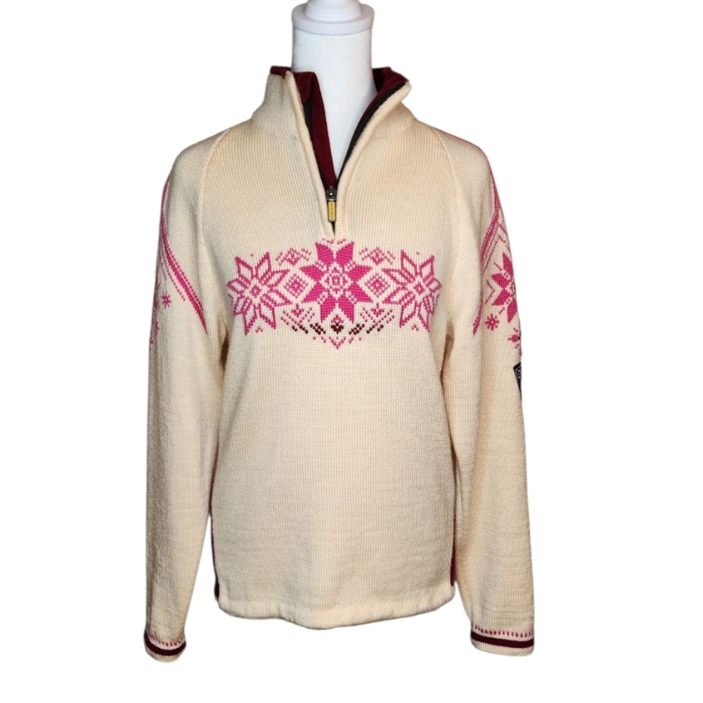 Dale of Norway Cream and Pink Sweater